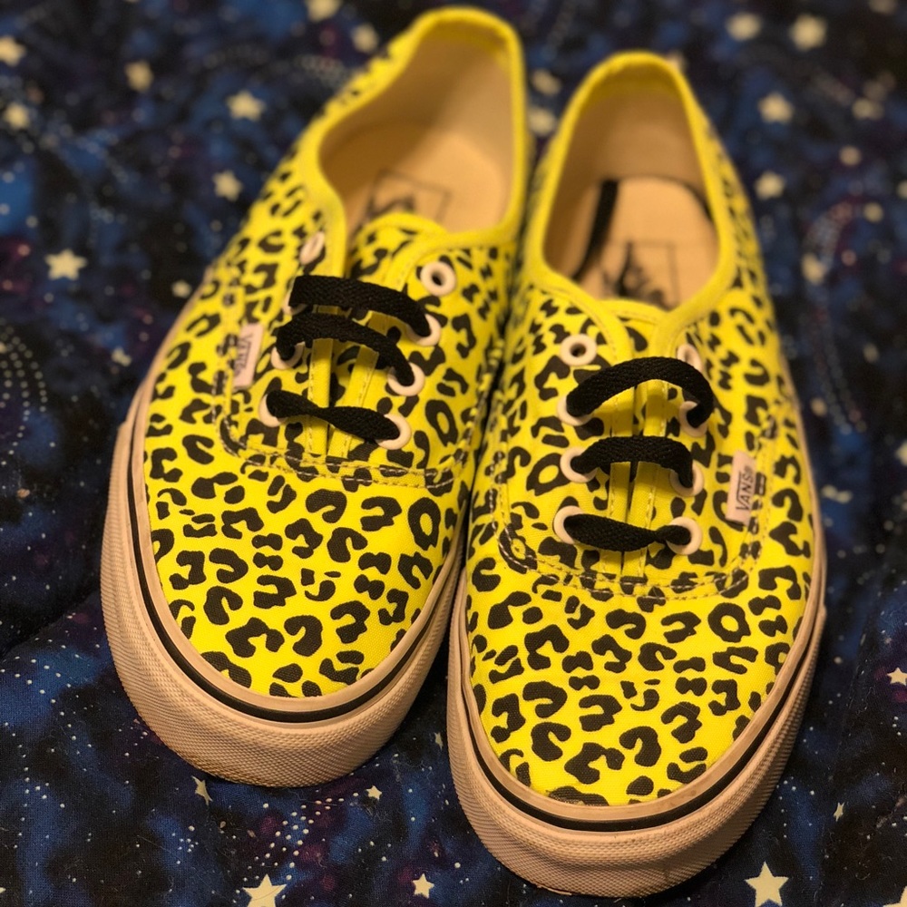 Neon Yellow Leopard Vans
